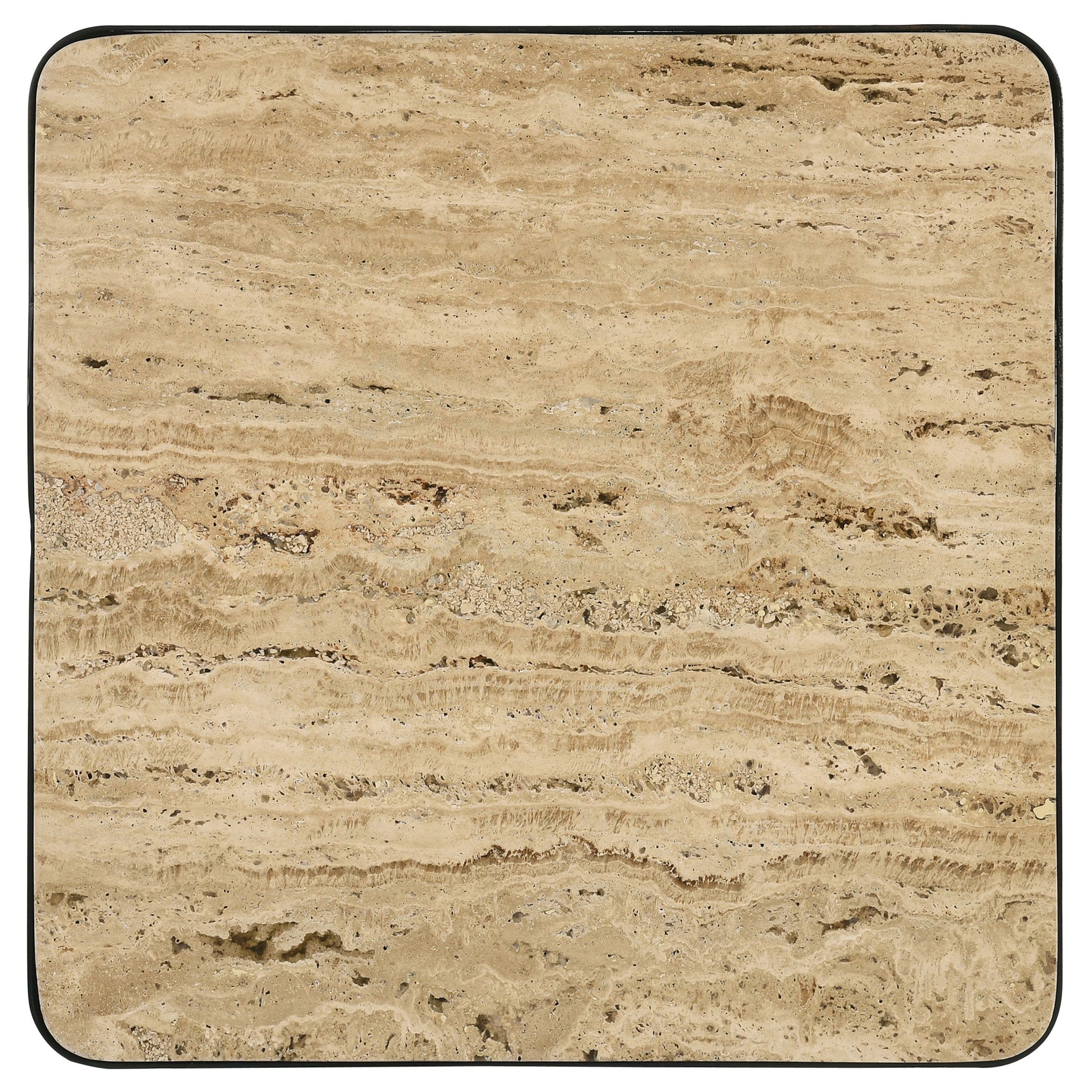 Elyna Square Stone Top Accent Side Table Beige - Tampa Furniture Outlet
