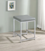 Umbridge Upholstered Square Padded Cushion Vanity Stool - Tampa Furniture Outlet