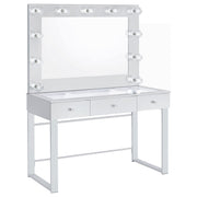 Tampa Furniture Outlet - Coaster - Umbridge 3-drawer Vanity Set with Lighting Chrome and White - 935934