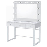 Umbridge 3-drawer Vanity Set with Lighting Chrome and White - Tampa Furniture Outlet