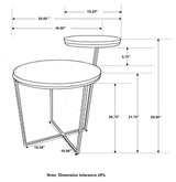 Yael Round Mango Wood Accent Side Table Natural and Gunmetal - Tampa Furniture Outlet