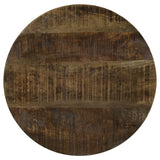 Aurora Round Drum Base Accent Side Table Natural and Black - Tampa Furniture Outlet