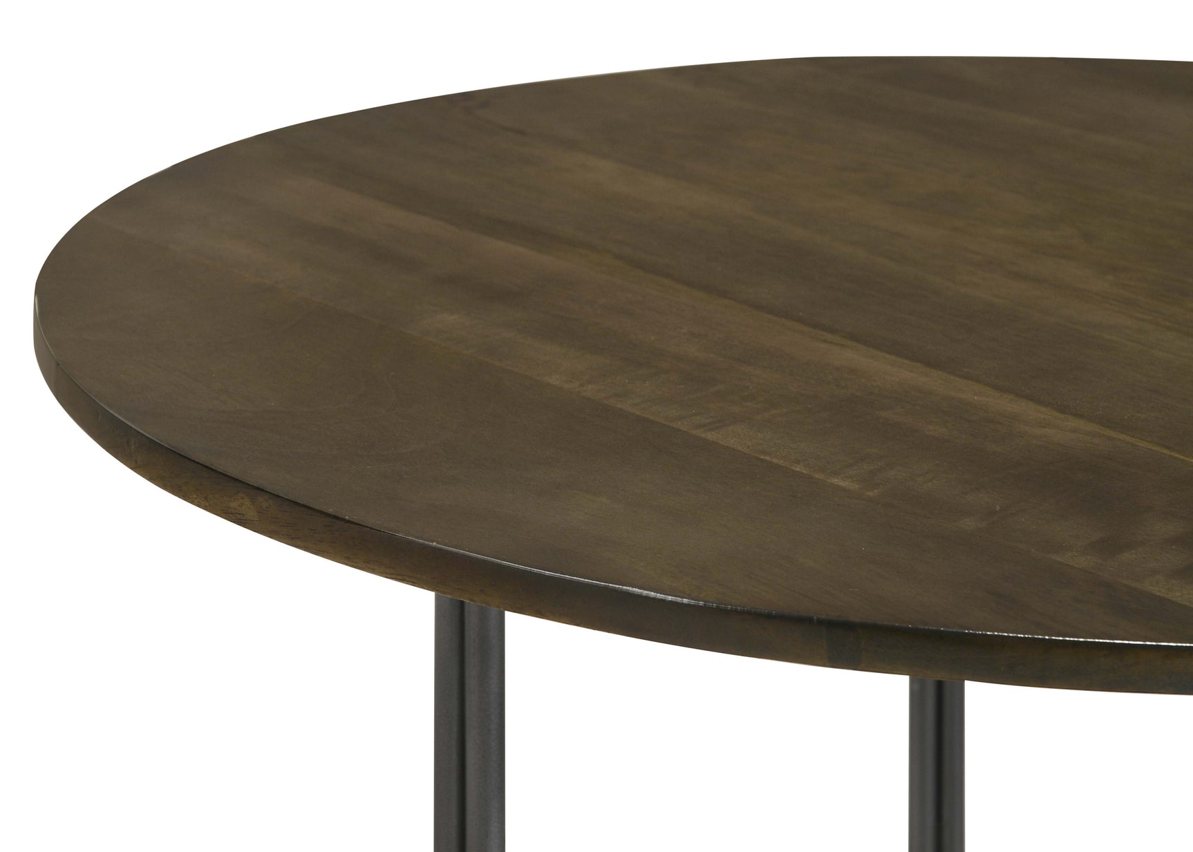 Yaritza Round Mango Wood Coffee Table Natural and Gunmetal - Tampa Furniture Outlet