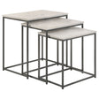 Tampa Furniture Outlet - Coaster - Medora 3-piece Marble Top Nesting Table Set White - 936016