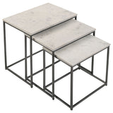 Medora 3-piece Marble Top Nesting Table Set White - Tampa Furniture Outlet