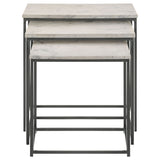 Medora 3-piece Marble Top Nesting Table Set White - Tampa Furniture Outlet