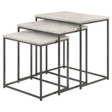 Medora 3-piece Marble Top Nesting Table Set White - Tampa Furniture Outlet