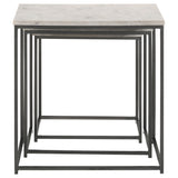 Medora 3-piece Marble Top Nesting Table Set White - Tampa Furniture Outlet