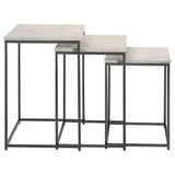 Medora 3-piece Marble Top Nesting Table Set White - Tampa Furniture Outlet