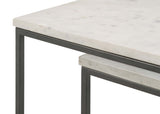 Medora 3-piece Marble Top Nesting Table Set White - Tampa Furniture Outlet