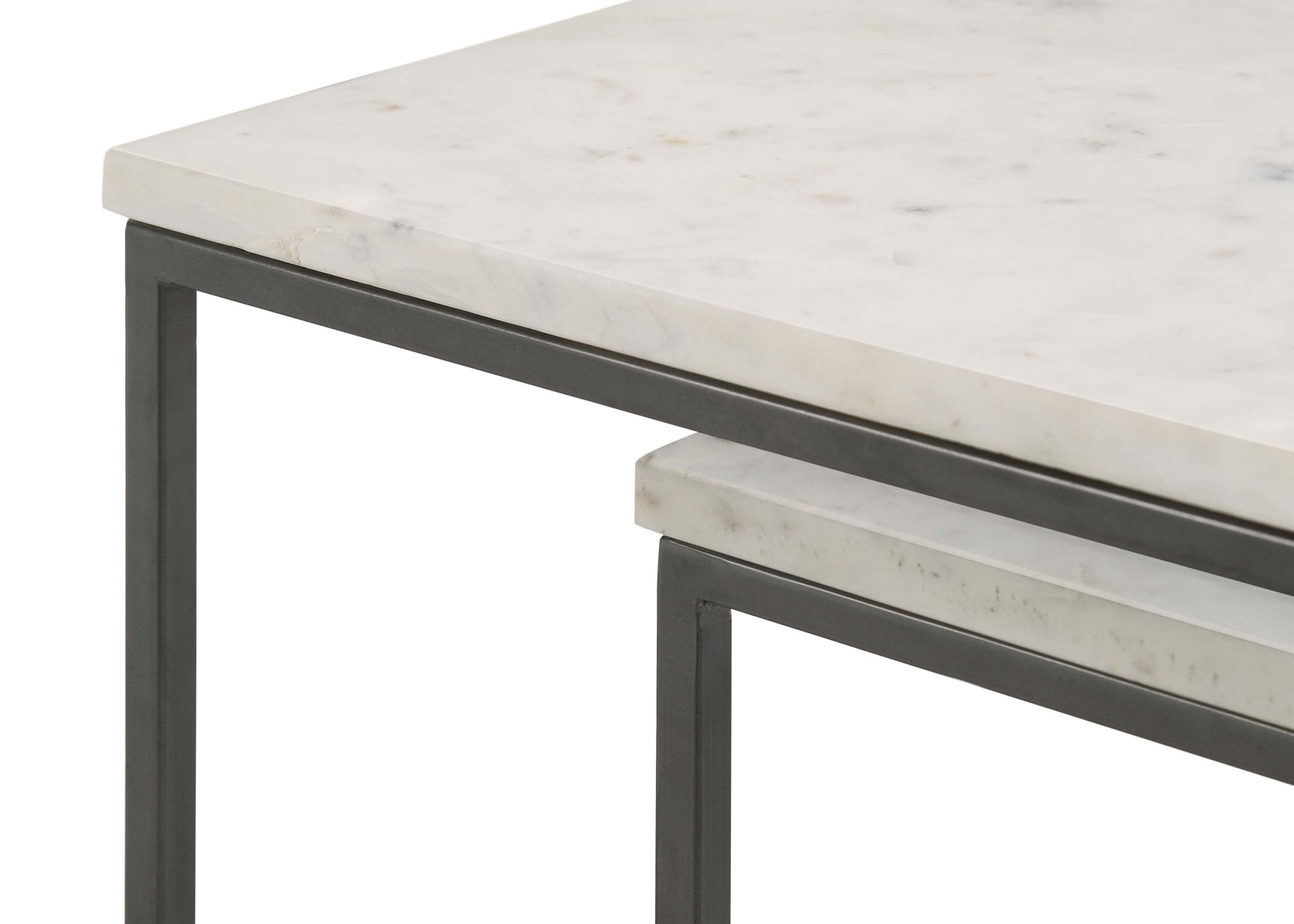 Medora 3-piece Marble Top Nesting Table Set White - Tampa Furniture Outlet