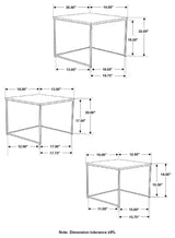 Medora 3-piece Marble Top Nesting Table Set White - Tampa Furniture Outlet