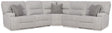 Tampa Furniture Outlet - Ashley Furniture - Acklen Place Sectional - 5-Piece Power Reclining Sectional / Pewter - 93605S3