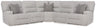 Tampa Furniture Outlet - Ashley Furniture - Acklen Place Sectional - 5-Piece Power Reclining Sectional / Pewter - 93605S3