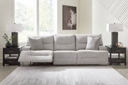 Tampa Furniture Outlet - Ashley Furniture - Acklen Place Sectional - 3-Piece Power Reclining Sectional Sofa / Pewter - 93605S18