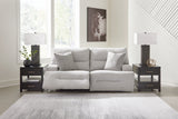 Tampa Furniture Outlet - Ashley Furniture - Acklen Place Sectional - 2-Piece Power Reclining Sectional Loveseat / Pewter - 93605S16