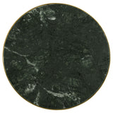 Eliska Round Green Marble Top Accent Side Table Antique Gold - Tampa Furniture Outlet