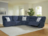 Tampa Furniture Outlet - Ashley Furniture - Acklen Place Sectional - 5-Piece Power Reclining Sectional / Navy - 93607S3