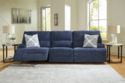 Tampa Furniture Outlet - Ashley Furniture - Acklen Place Sectional - 3-Piece Power Reclining Sectional Sofa / Navy - 93607S18