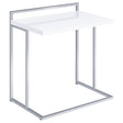 Tampa Furniture Outlet - Coaster - Dani Rectangular C-Shaped Sofa Side Table White High Gloss - 936118