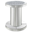 Tampa Furniture Outlet - Coaster - Dorielle Round Mirrored Acrylic Crystal Side Table Silver - 936125