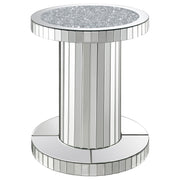 Tampa Furniture Outlet - Coaster - Dorielle Round Mirrored Acrylic Crystal Side Table Silver - 936125