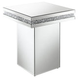 Tampa Furniture Outlet - Coaster - Elora Square Mirrored Accent Side Table Silver - 936137