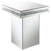 Tampa Furniture Outlet - Coaster - Elora Square Mirrored Accent Side Table Silver - 936137
