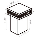 Elora Square Mirrored Accent Side Table Silver - Tampa Furniture Outlet
