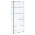 Tampa Furniture Outlet - Coaster - Delphinium 4-Shelf Clear Glass Curio Display Cabinet White - 950170WHT