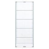 Delphinium 4-Shelf Clear Glass Curio Display Cabinet White
