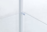Delphinium 4-Shelf Clear Glass Curio Display Cabinet White