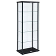 Tampa Furniture Outlet - Coaster - Delphinium 4-Shelf Clear Glass Curio Display Cabinet Black - 950170