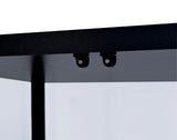 Delphinium 4-Shelf Clear Glass Curio Display Cabinet Black - Tampa Furniture Outlet