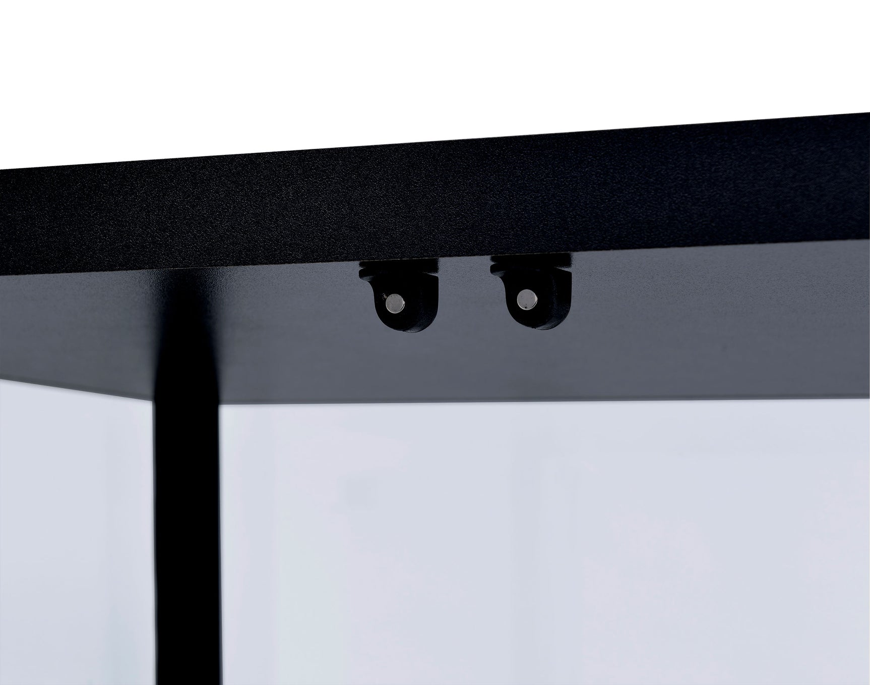 Delphinium 4-Shelf Clear Glass Curio Display Cabinet Black - Tampa Furniture Outlet