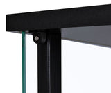 Cyclamen 4-shelf Clear Glass Curio Display Cabinet Black - Tampa Furniture Outlet