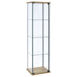 Tampa Furniture Outlet - Coaster - Bellatrix 3-shelf Clear Glass Curio Cabinet Mango - 950172MGO