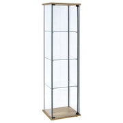Tampa Furniture Outlet - Coaster - Bellatrix 3-shelf Clear Glass Curio Cabinet Mango - 950172MGO