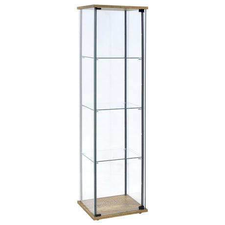 Tampa Furniture Outlet - Coaster - Bellatrix 3-shelf Clear Glass Curio Cabinet Mango - 950172MGO