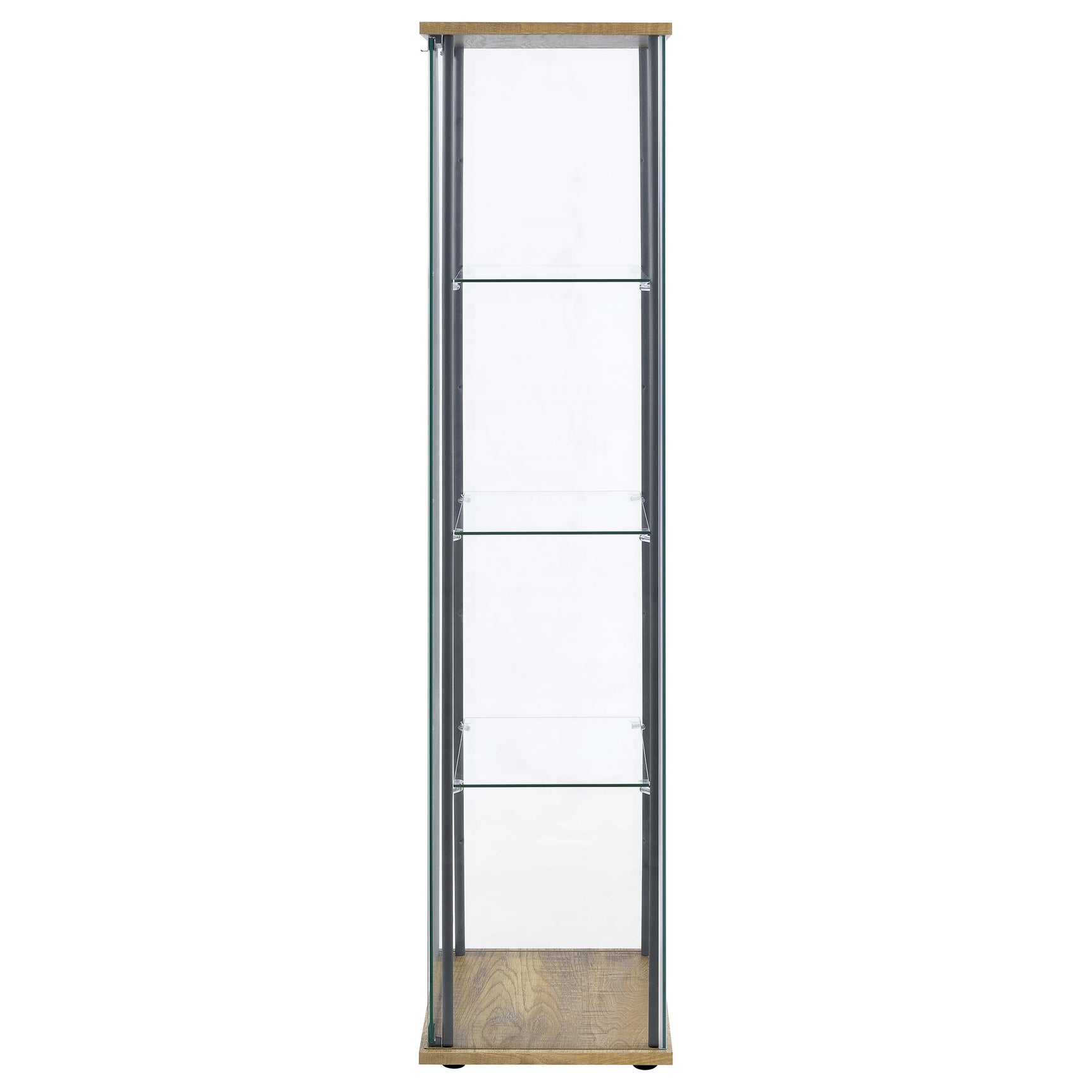 Bellatrix 3-shelf Clear Glass Curio Cabinet Mango