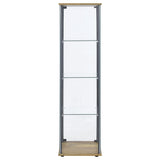 Bellatrix 3-shelf Clear Glass Curio Cabinet Mango