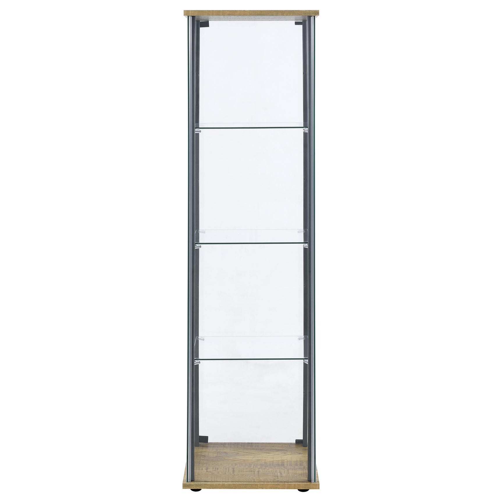 Bellatrix 3-shelf Clear Glass Curio Cabinet Mango