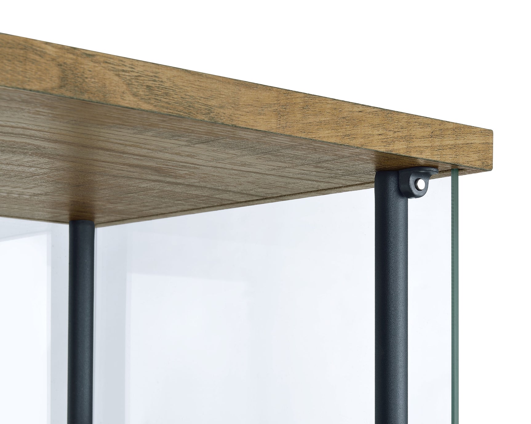 Bellatrix 3-shelf Clear Glass Curio Cabinet Mango
