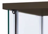 Bellatrix 3-shelf Clear Glass Curio Cabinet Cappuccino - Tampa Furniture Outlet