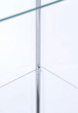 Bellatrix 3-shelf Clear Glass Curio Cabinet Cappuccino - Tampa Furniture Outlet