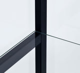 Cyclamen 3-shelf Clear Glass Curio Display Cabinet Black - Tampa Furniture Outlet
