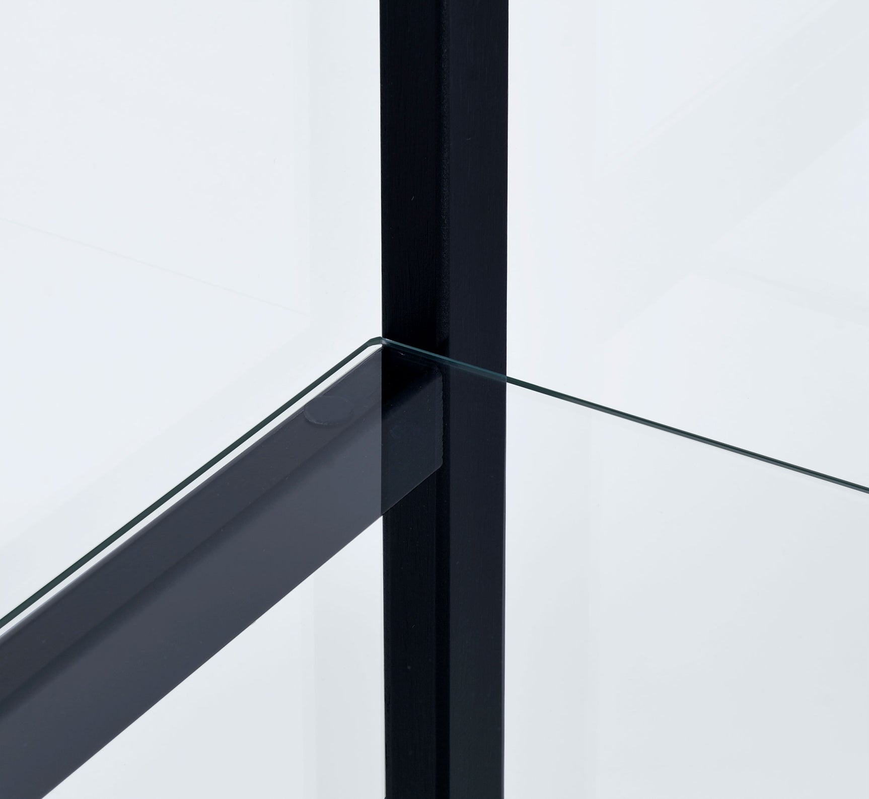 Cyclamen 3-shelf Clear Glass Curio Display Cabinet Black - Tampa Furniture Outlet