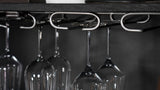 Borman 2-door Home Bar Cabinet Wine Storage Walnut and Black - Tampa Furniture Outlet