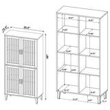 Elouise 4-door Engineered Wood Tall Accent Cabinet Dark Pine - Tampa Furniture Outlet