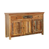 Tampa Furniture Outlet - Coaster - Harper 3-door Solid Reclaimed Wood Accent Cabinet Brown - 950367